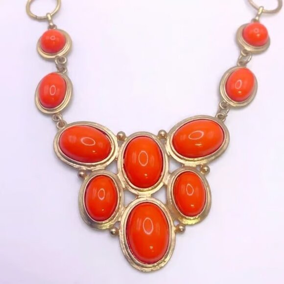 Charter Club Necklace set in orange and gold - Picture 3 of 3